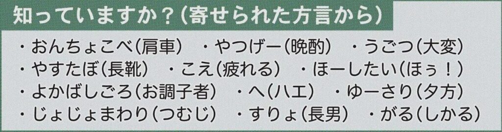 宮崎弁の特徴を説明した宮崎日日新聞の特集記事画像